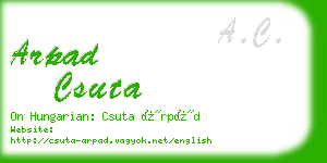 arpad csuta business card